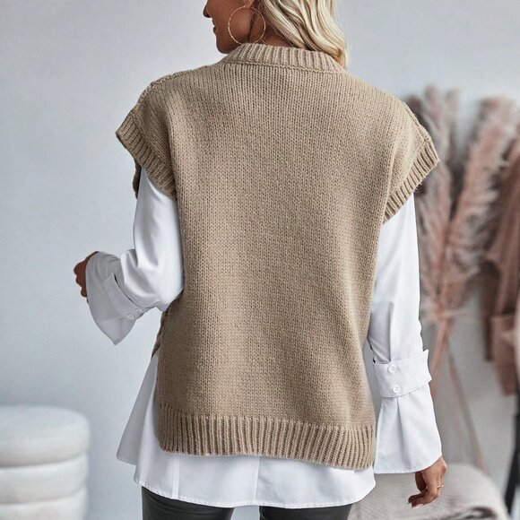 Cable Knit Sweater Vest - Picture 5 of 5